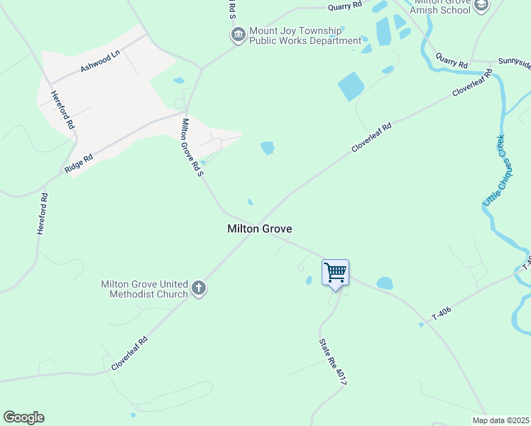 map of restaurants, bars, coffee shops, grocery stores, and more near 2233 Cloverleaf Road in Elizabethtown