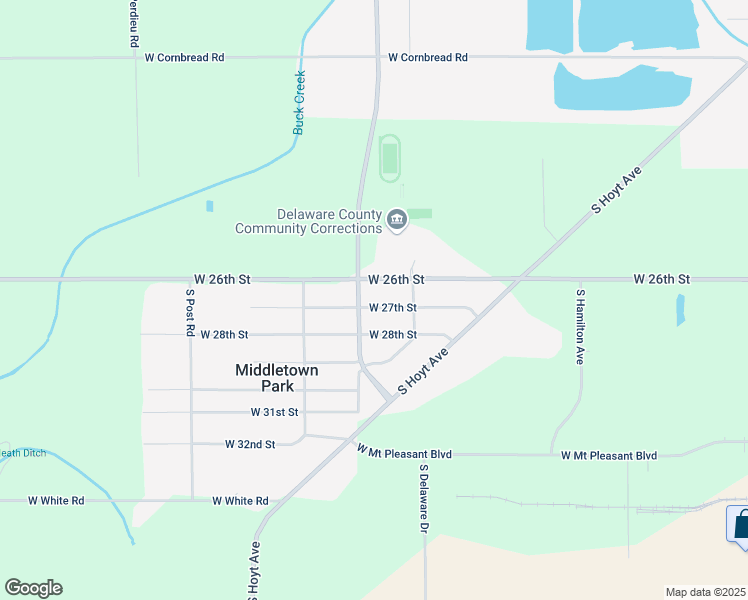 map of restaurants, bars, coffee shops, grocery stores, and more near 3221 West 27th Street in Muncie
