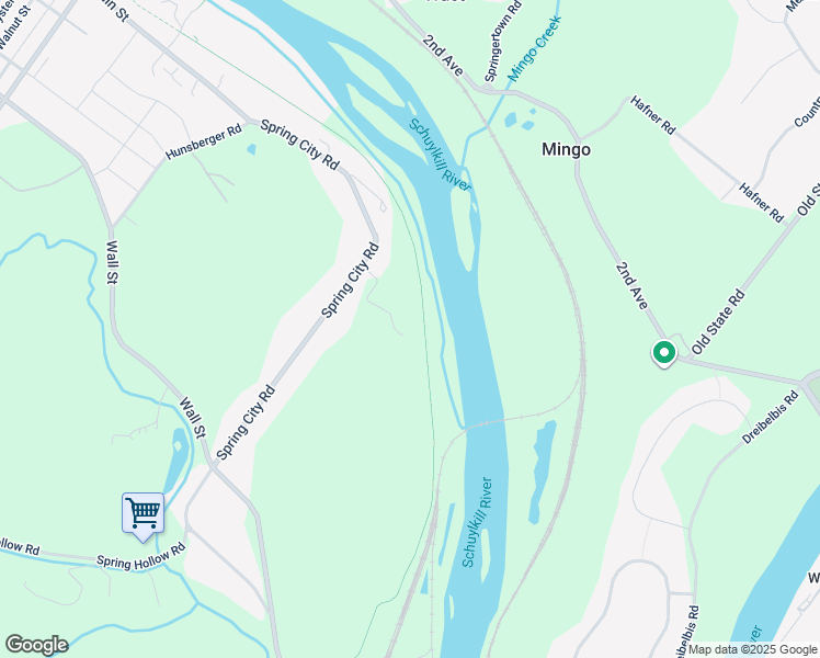 map of restaurants, bars, coffee shops, grocery stores, and more near 841 Spring City Road in Phoenixville