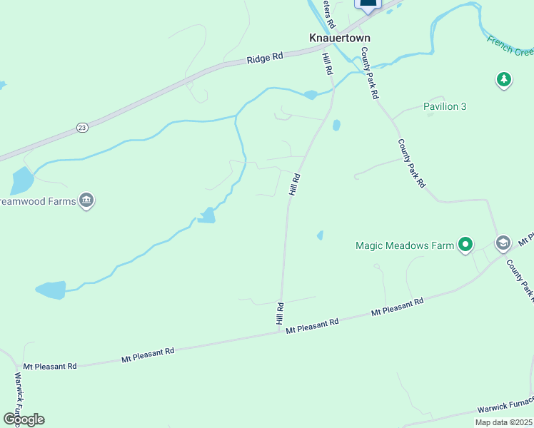 map of restaurants, bars, coffee shops, grocery stores, and more near 217 Hill Road in Elverson