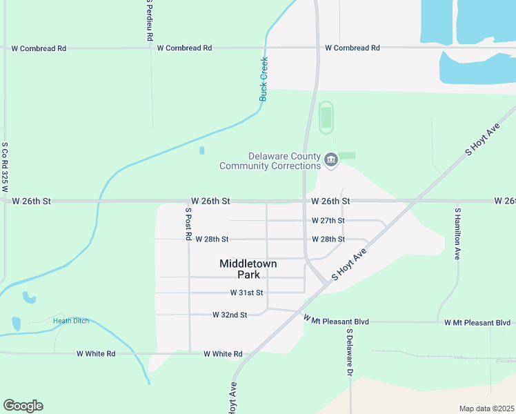 map of restaurants, bars, coffee shops, grocery stores, and more near 3500-3708 W 26th St in Muncie