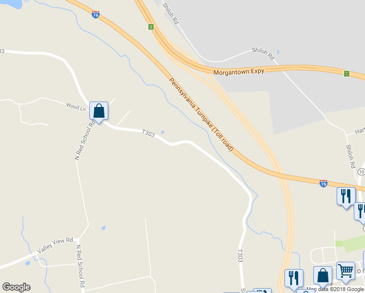 map of restaurants, bars, coffee shops, grocery stores, and more near 316 Swamp Road in Morgantown
