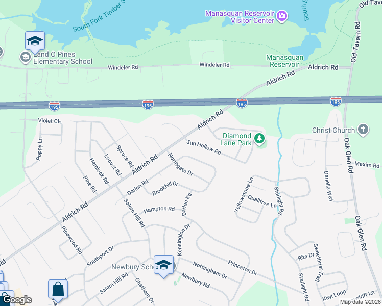 map of restaurants, bars, coffee shops, grocery stores, and more near 4 Sun Hollow Road in Howell Township