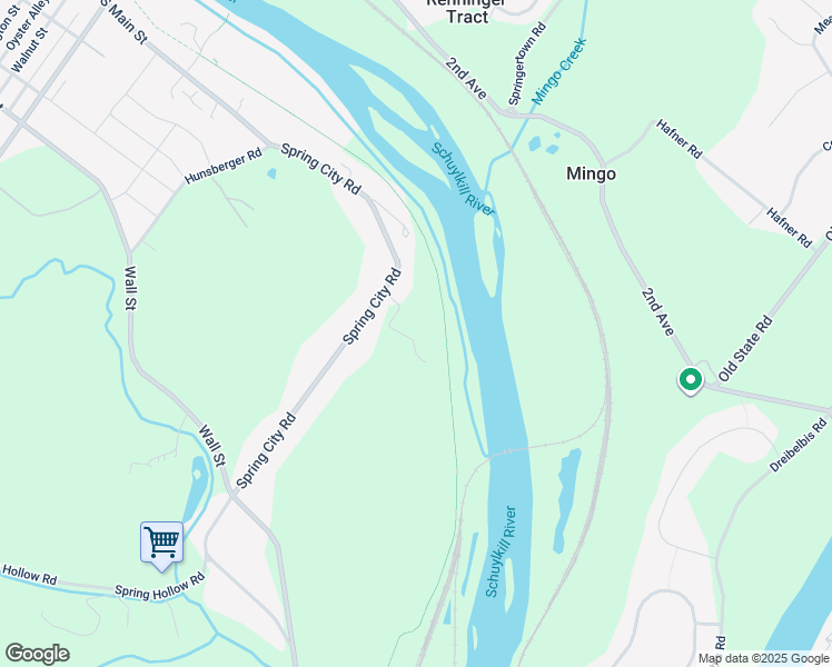 map of restaurants, bars, coffee shops, grocery stores, and more near 841 Spring City Road in Phoenixville