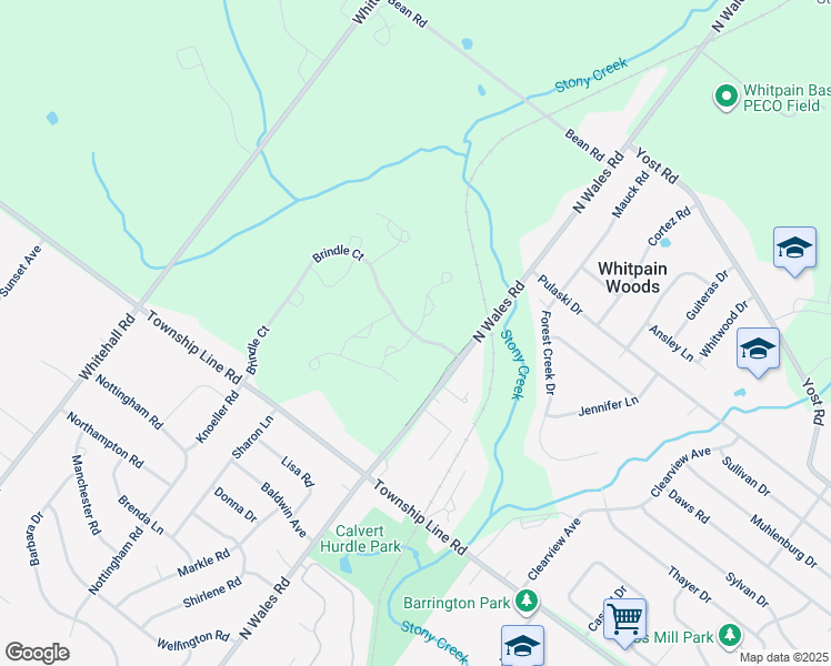 map of restaurants, bars, coffee shops, grocery stores, and more near 204 Caspian Lane in Norristown
