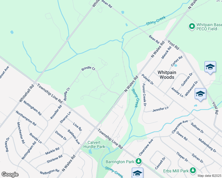 map of restaurants, bars, coffee shops, grocery stores, and more near 204 Caspian Lane in Norristown