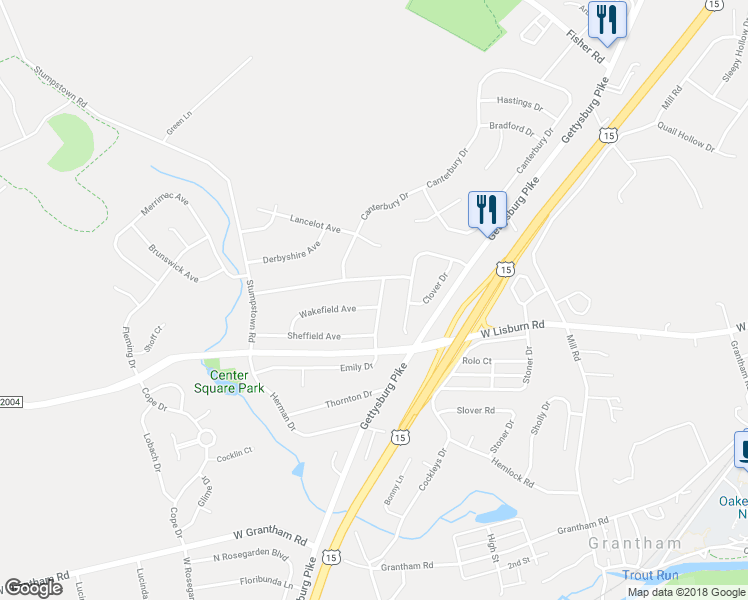 map of restaurants, bars, coffee shops, grocery stores, and more near 888 Emily Drive in Mechanicsburg