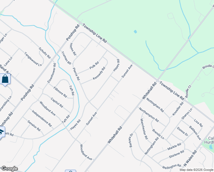 map of restaurants, bars, coffee shops, grocery stores, and more near 3216 Hayes Road in Norristown