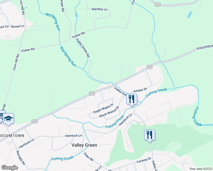 map of restaurants, bars, coffee shops, grocery stores, and more near 895 Valley Green Road in Goldsboro