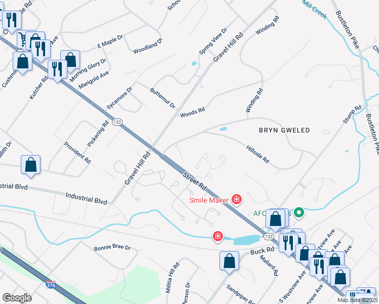 map of restaurants, bars, coffee shops, grocery stores, and more near 1555 Fieldwood Road in Southampton