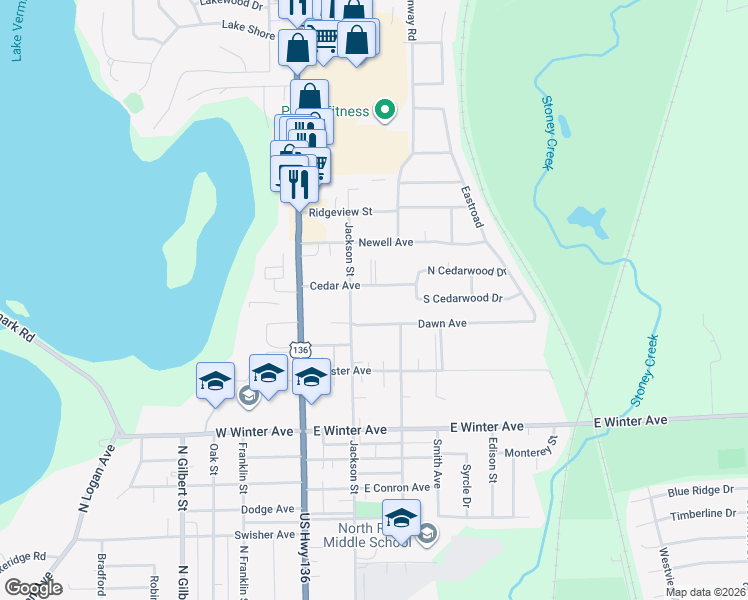 map of restaurants, bars, coffee shops, grocery stores, and more near 201-299 Dawn Avenue in Danville