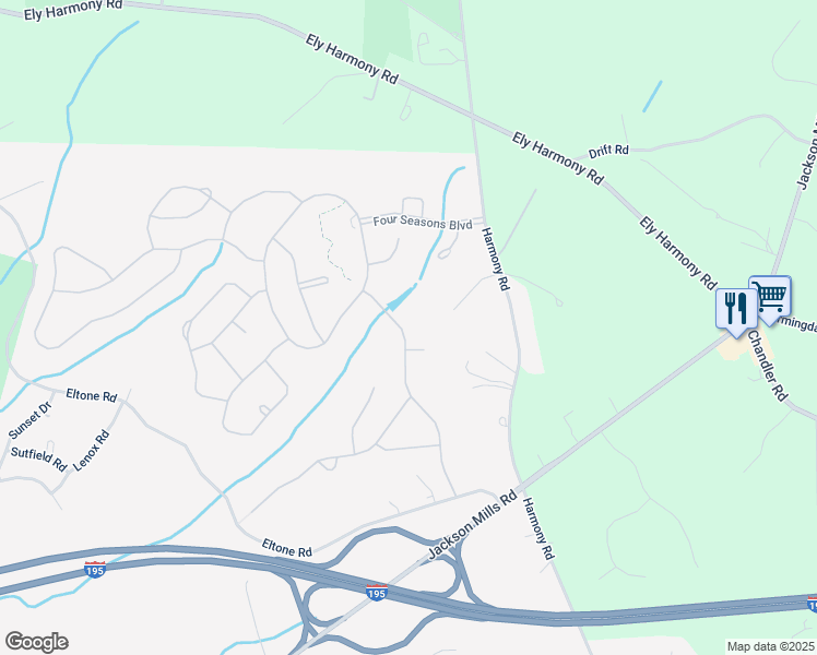 map of restaurants, bars, coffee shops, grocery stores, and more near 59 Colchester Drive in Jackson Township