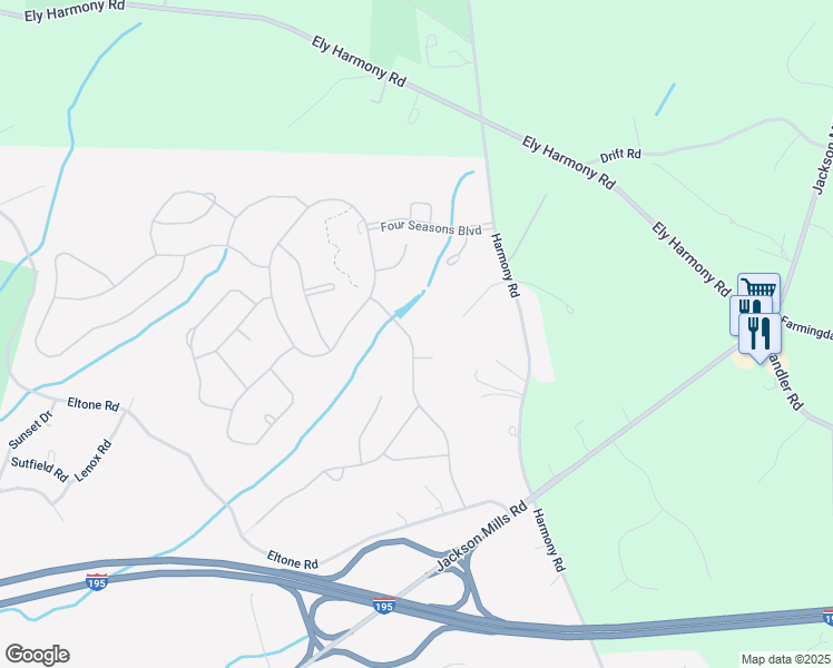 map of restaurants, bars, coffee shops, grocery stores, and more near 59 Colchester Drive in Jackson Township