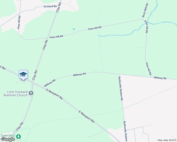map of restaurants, bars, coffee shops, grocery stores, and more near 565 Millway Road in Lititz