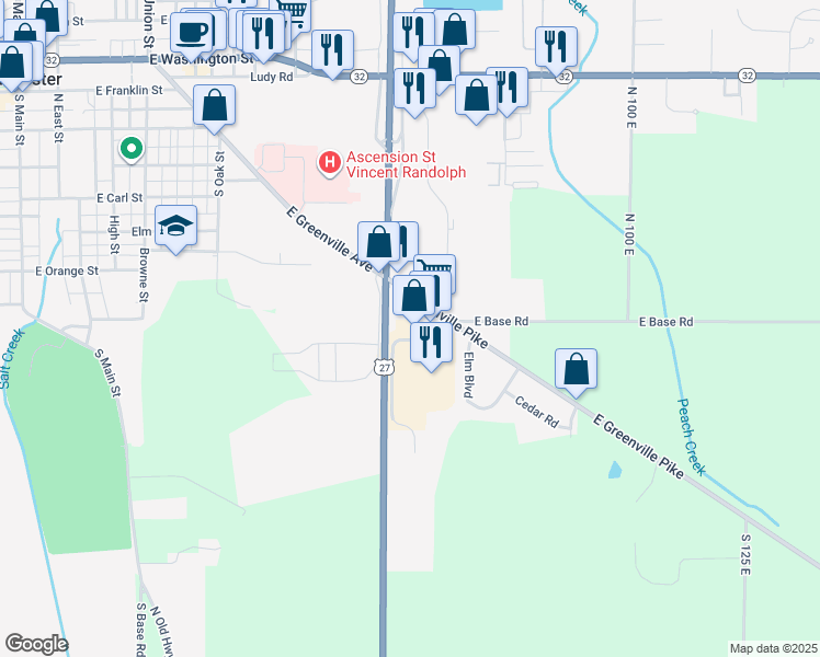map of restaurants, bars, coffee shops, grocery stores, and more near 937 Progress Boulevard in Winchester