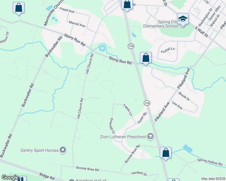 map of restaurants, bars, coffee shops, grocery stores, and more near 400 Emerald Court in Spring City