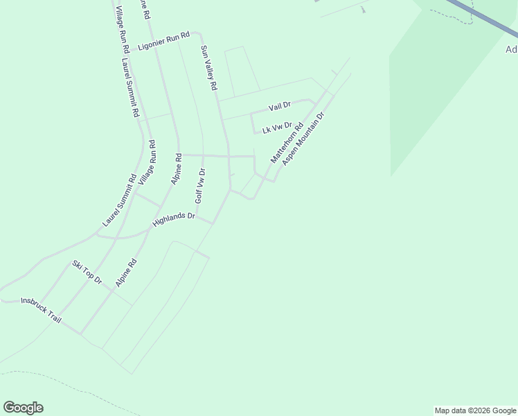 map of restaurants, bars, coffee shops, grocery stores, and more near 445 Zermatt Drive in Boswell