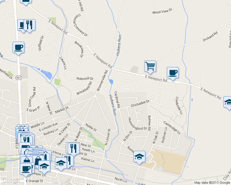 map of restaurants, bars, coffee shops, grocery stores, and more near 328 Cardinal Road in Lititz