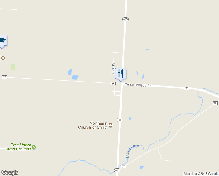 map of restaurants, bars, coffee shops, grocery stores, and more near 13240 Center Village Road in Galena