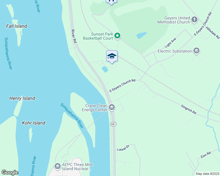 map of restaurants, bars, coffee shops, grocery stores, and more near 2341 South Geyers Church Road in Middletown