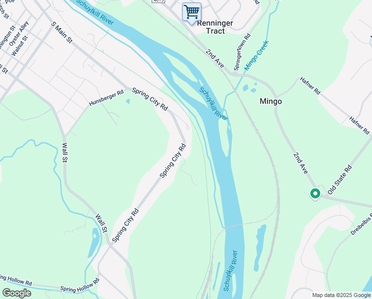 map of restaurants, bars, coffee shops, grocery stores, and more near 835 Spring City Road in Phoenixville