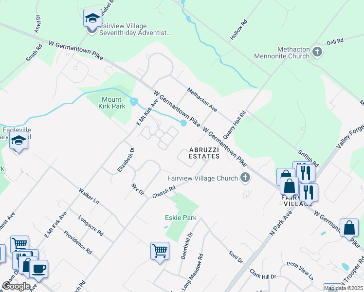 map of restaurants, bars, coffee shops, grocery stores, and more near 36 Wheatsheaf Ln in Eagleville