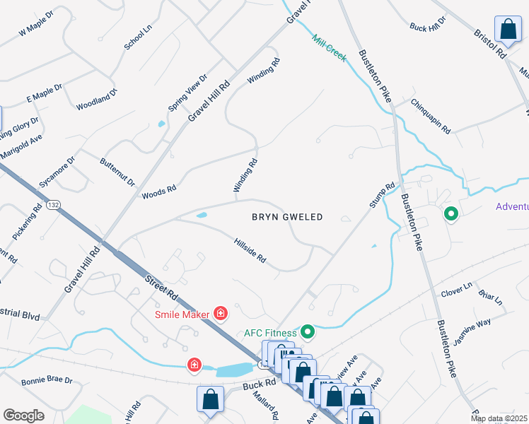 map of restaurants, bars, coffee shops, grocery stores, and more near 1730 Meadow Road in Southampton