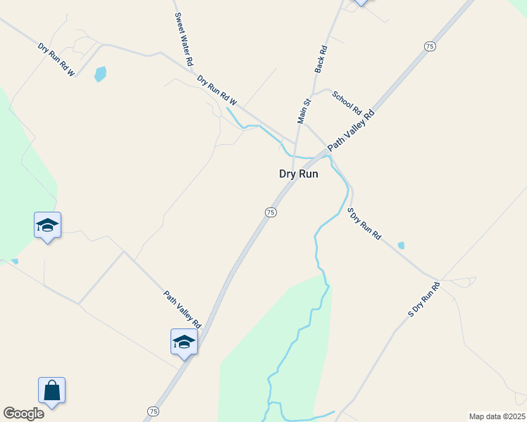 map of restaurants, bars, coffee shops, grocery stores, and more near 17973 Path Valley Road in Spring Run