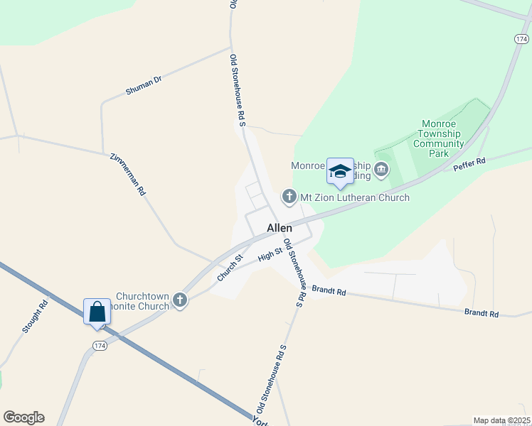 map of restaurants, bars, coffee shops, grocery stores, and more near 324 Old Stonehouse Road South in Boiling Springs
