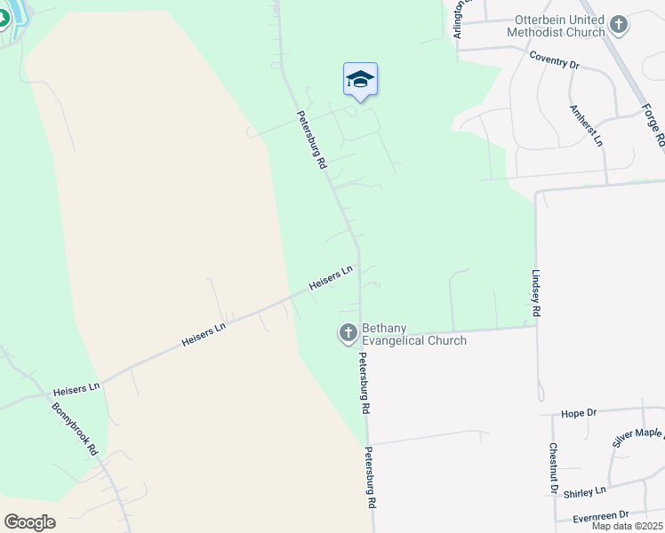 map of restaurants, bars, coffee shops, grocery stores, and more near 416 Heisers Lane in Carlisle