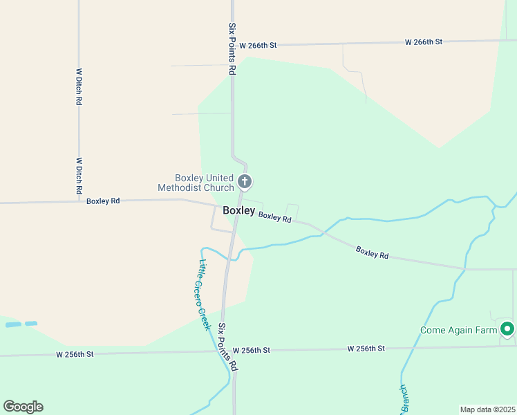 map of restaurants, bars, coffee shops, grocery stores, and more near 26127 Six Points Road in Sheridan