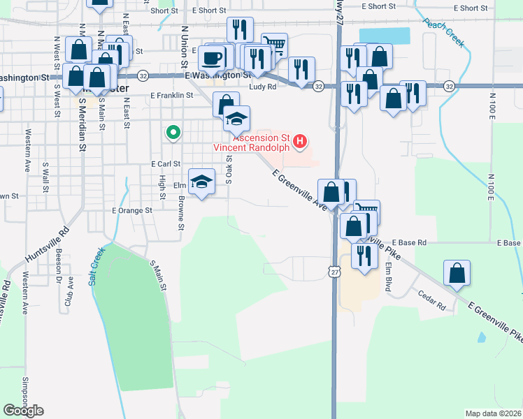 map of restaurants, bars, coffee shops, grocery stores, and more near 511 Lissaaron Drive in Winchester