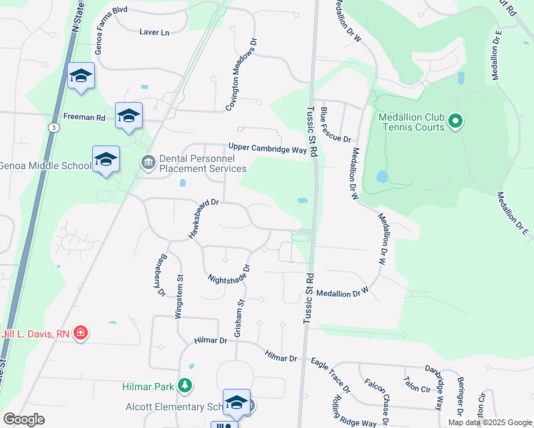 map of restaurants, bars, coffee shops, grocery stores, and more near 7424 Sand Spurrey Court in Westerville