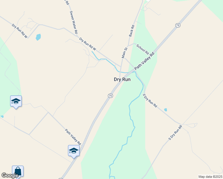 map of restaurants, bars, coffee shops, grocery stores, and more near 17973 Path Valley Road in Spring Run