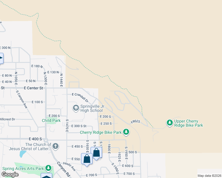 map of restaurants, bars, coffee shops, grocery stores, and more near 2078 Spring Oaks Drive in Springville