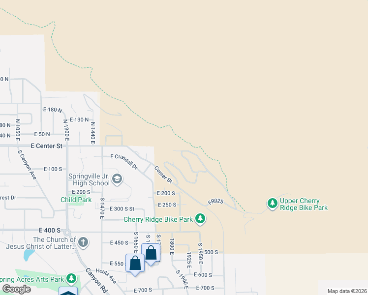 map of restaurants, bars, coffee shops, grocery stores, and more near 2032 Spring Oaks Drive in Springville
