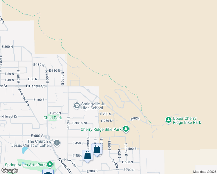 map of restaurants, bars, coffee shops, grocery stores, and more near 2080 Spring Oaks Drive in Springville