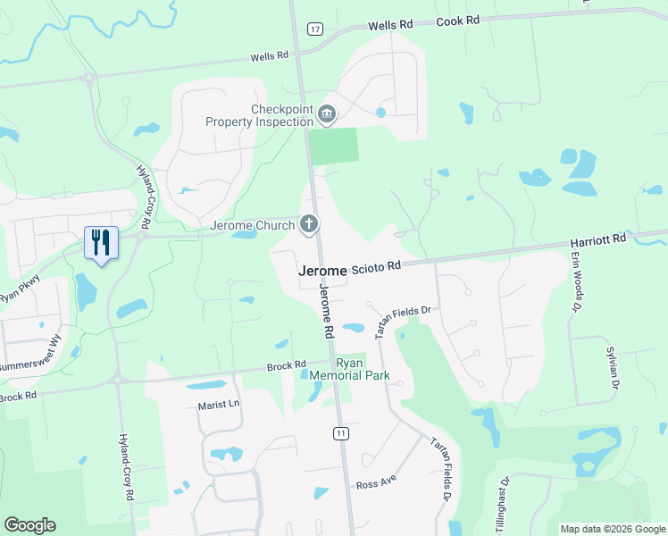 map of restaurants, bars, coffee shops, grocery stores, and more near in Jerome