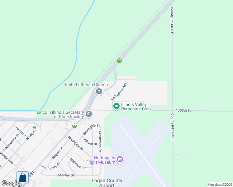 map of restaurants, bars, coffee shops, grocery stores, and more near 2295 Railsplitter Avenue in Lincoln