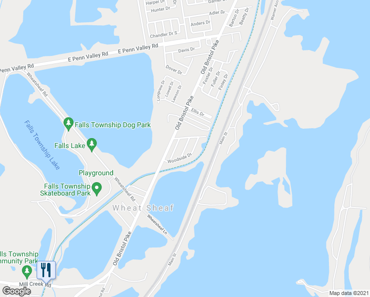 map of restaurants, bars, coffee shops, grocery stores, and more near 8111 Warren Drive in Morrisville