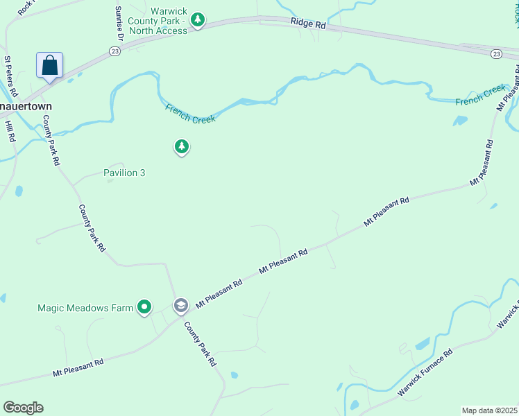 map of restaurants, bars, coffee shops, grocery stores, and more near 41 Warwick Circle in Pottstown