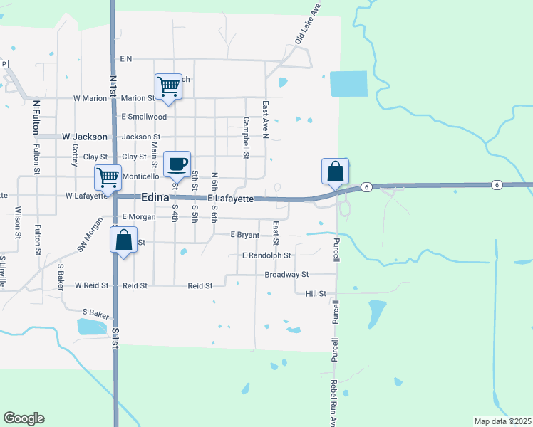 map of restaurants, bars, coffee shops, grocery stores, and more near East Lafayette in Edina