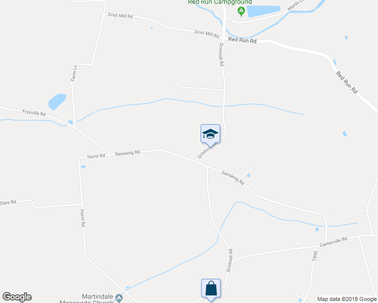 map of restaurants, bars, coffee shops, grocery stores, and more near 170 Sensenig Road in Ephrata