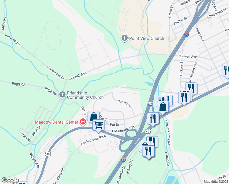 map of restaurants, bars, coffee shops, grocery stores, and more near 2222 The Circle in Washington
