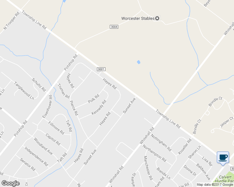 map of restaurants, bars, coffee shops, grocery stores, and more near 3239 Hayes Road in Norristown