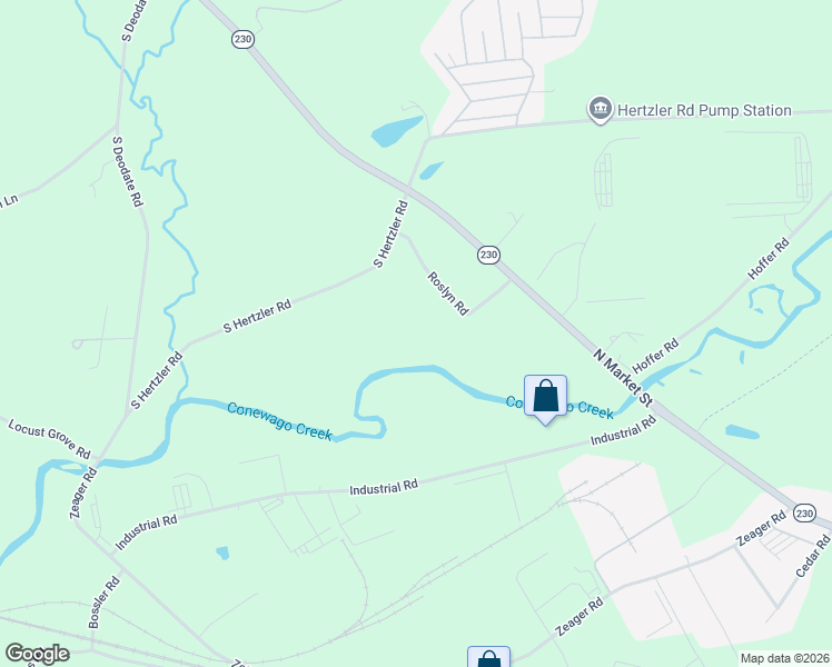 map of restaurants, bars, coffee shops, grocery stores, and more near 230 S Hertzler Rd in Elizabethtown