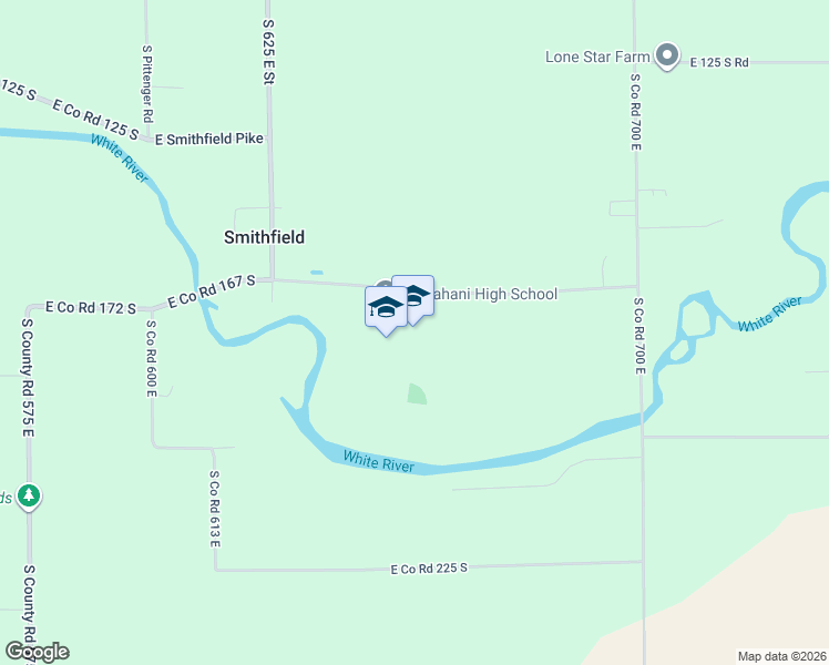 map of restaurants, bars, coffee shops, grocery stores, and more near 10501 East Co Road 167 South in Selma