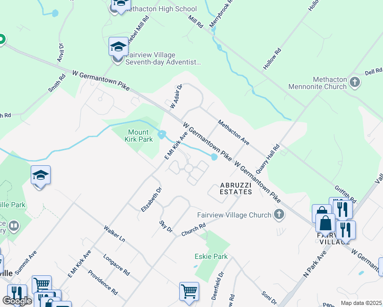 map of restaurants, bars, coffee shops, grocery stores, and more near 15 Oxford Court in Eagleville