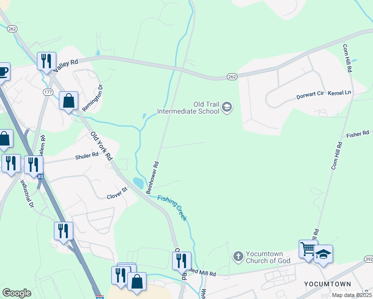 map of restaurants, bars, coffee shops, grocery stores, and more near 392 Cameron Road in Goldsboro