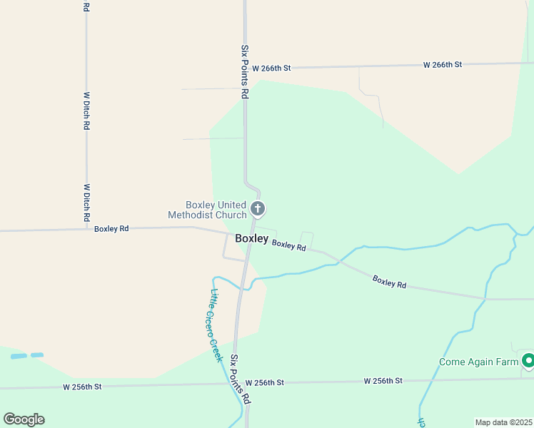 map of restaurants, bars, coffee shops, grocery stores, and more near 26127 Six Points Road in Sheridan